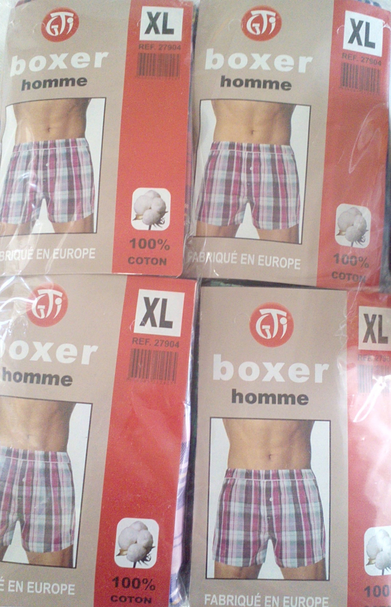 Boxer Homem tecido